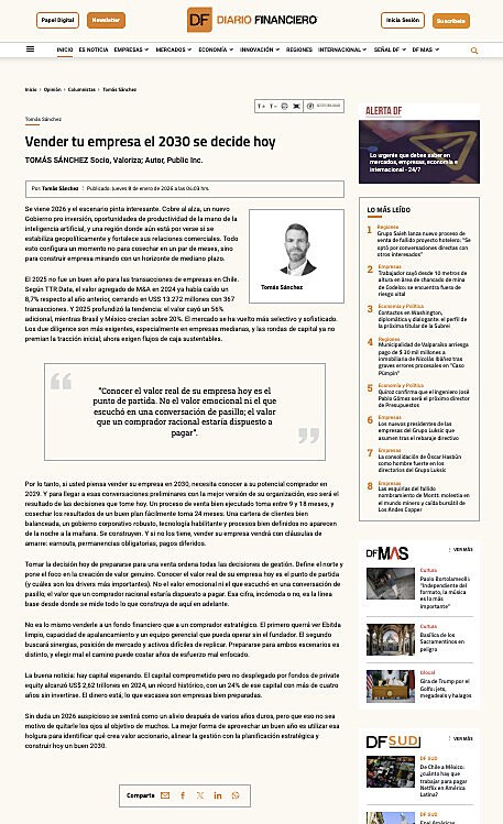 Vender tu empresa el 2030 se decide hoy